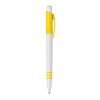 Kugelschreiber Tropic hardcolour Weiss-Gelb | 1-farbiger Siebdruck | 270° vom Clip | 40 mm x 25 mm | Nicht verfügbar