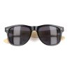 Justin RPC-Sonnenbrille mit Bambus UV400 schwarz | 1-farbiger Tampondruck | 1 cm vom rechten Scharnier | 50 mm x 8 mm | Nicht verfügbar