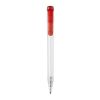 Kugelschreiber Ingeo TM Pen Clear Transparent Rot Weiß | 1-farbiger Siebdruck | 270° vom Clip | 45 mm x 25 mm | Nicht verfügbar