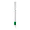 Kugelschreiber S40 Grip hardcolour Weiss-Grün | 1-farbiger Siebdruck | in Verlängerung vom Clip | 40 mm x 30 mm | Nicht verfügbar