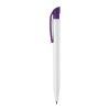 Kugelschreiber S45 Hardcolour Weiss-Transparent Lila | 1-farbiger Tampondruck | 270° vom Clip | 45 mm x 8 mm | Nicht verfügbar