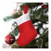 Filz-Weihnachtsstrumpf 24cm Weiss-Rot Weiß