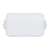 Doppelte Lunchbox mit Besteck Weiss | 1-farbiger Tampondruck | Deckel | 50 mm x 50 mm