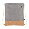 Kordelzugbeutel R-PET & Kork 35 x 40cm Grau