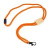 R-PET Kordel-Lanyard Orange | 1-farbiger Tampondruck | Seite 1 | 28 mm x 14 mm