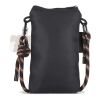 Crossbody Beutel mit Paracord Gurt Schwarz