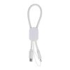 USB-C-Schlüsselanhänger-Kabel 60 W Weiss | ohne Werbeanbringung | Nicht verfügbar | Nicht verfügbar