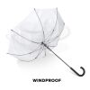 Verdure 190T Pongee 23" Winddichter Hakenschirm Auto open Weiss