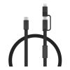 Arc RCS 60W 120cm 2-in-1 Schnellladekabel schwarz