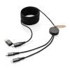 Terra 3 Meter 4-in-1-Kabel aus RCS recyceltem PET grau | ohne Werbeanbringung | Nicht verfügbar | Nicht verfügbar