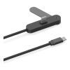 Aluvia RCS 65W-PD-Kabel mit verstellbarem Handyhalter schwarz | ohne Werbeanbringung | Nicht verfügbar | Nicht verfügbar