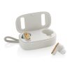 TWS-Ohrhörer aus recyceltem RCS-Kunststoff und FSC®-Bambus weiß | ohne Werbeanbringung | Nicht verfügbar | Nicht verfügbar