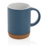 Keramikbecher mit Korkboden, 280ml blau | ohne Werbeanbringung | Nicht verfügbar | Nicht verfügbar