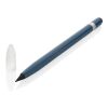 Tintenloser Stift aus Aluminium mit Radiergummi blau | ohne Werbeanbringung | Nicht verfügbar | Nicht verfügbar