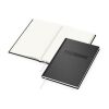 Notizbuch Note-Book RECYCLING Ecken spitz Naturpapier-Hardcover schwarz Schwarz | ohne Werbeanbringung | Punktraster