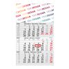 3-Monatskalender Einblatt Budget 3 RECYCLING Schrift modern Rot | 300 × 490 mm | 4C-Quality