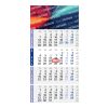 4-Monatskalender Einblatt Logic 4 Post A EXPRESS Design-Kalendarium Blau | 300 × 600 mm | ohne Werbeanbringung