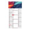 3-Monatskalender Einblatt Spectrum 3 EXPRESS Streifenkalender 3 Monate Hellgrau | 300 × 600 mm | ohne Werbeanbringung