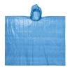 Regenmantel im transparenten Polybeutel blau