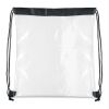 Transparenter Kordelzugbeutel schwarz | ohne Werbeanbringung | Nicht verfügbar | Nicht verfügbar