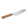Kochmesser mit Buchenholz silber