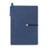 Recyceltes Notizbuch mit Klebezettelblöcken blau | ohne Werbeanbringung | Nicht verfügbar | Nicht verfügbar