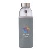 Glasflasche "Neo" (500ml) mit Neoprenhülle Grau