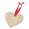 Weihnachtsbaumanhänger 'X-MAS Heart' aus Holz Braun | ohne Werbeanbringung | Nicht verfügbar | Nicht verfügbar