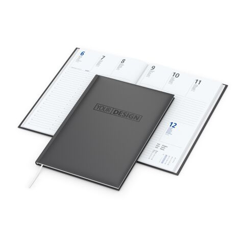 Wochenkalender Media Bestseller inkl. Prägung Anthrazit-schwarz | ohne Werbeanbringung | Schwarz-Glänzend