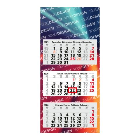 3-Monatskalender Maxi Light 3 Bestseller (Mehrblock) Hellgrau-rot | ohne Werbeanbringung | Nicht verfügbar | Nicht verfügbar | Nicht verfügbar | Schweiz