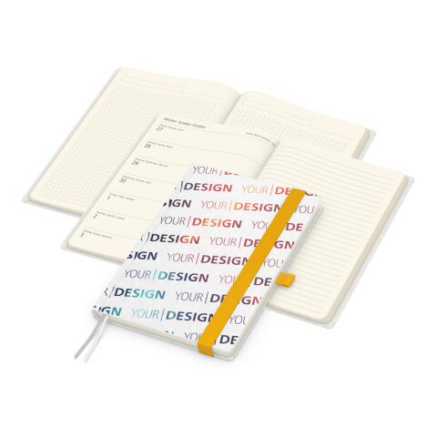 Wochenplaner Match-Hybrid Creme Bestseller Bunt-gelb | A5 | ohne Werbeanbringung | Natura Individuell | Gelb