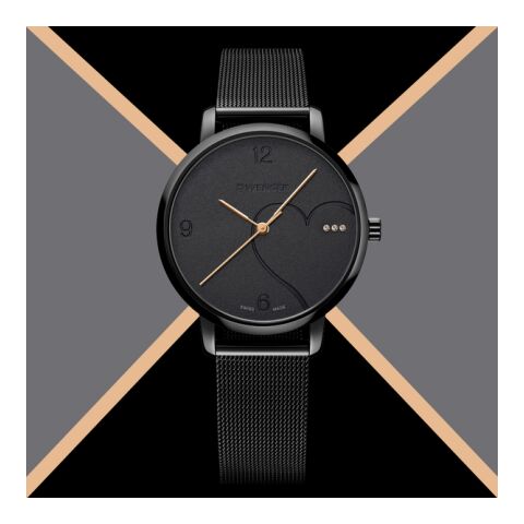 Wenger Metropolitan Donnissima Schwarz Uhr ohne Werbeanbringung