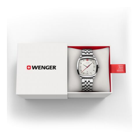 Wenger Vintage Classic Weiß Uhr ohne Werbeanbringung