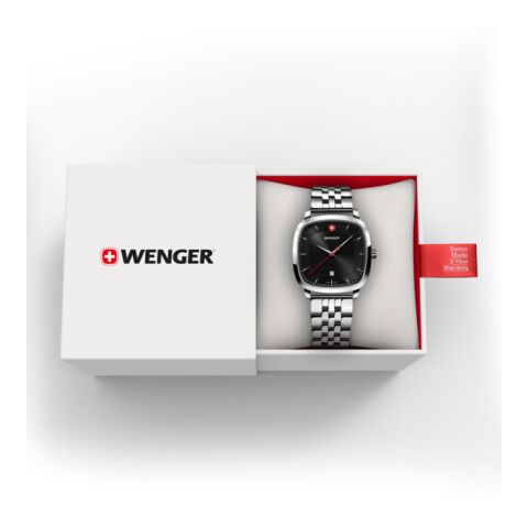 Wenger Vintage Classic Schwarz Uhr ohne Werbeanbringung
