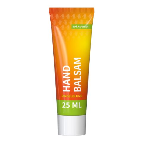 25 ml Tube - Handbalsam &quot;Ringelblume-Aloe Vera&quot; - FullbodyPrint Weiß | ohne Werbeanbringung