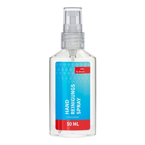 50 ml Spray - Handreinigungsspray (alk.) - Body Label Transparent | ohne Werbeanbringung