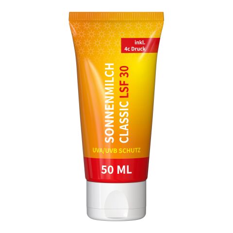50 ml Tube - Sonnenmilch LSF 30 - FullbodyPrint Weiß | ohne Werbeanbringung