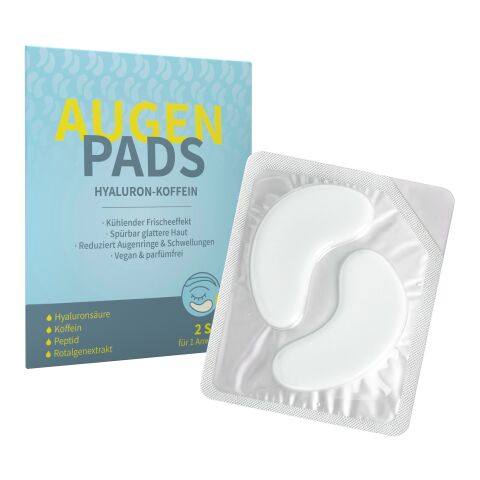 Augenpads "Hyaluron-Koffein" Druck auf die Kartonverpackung