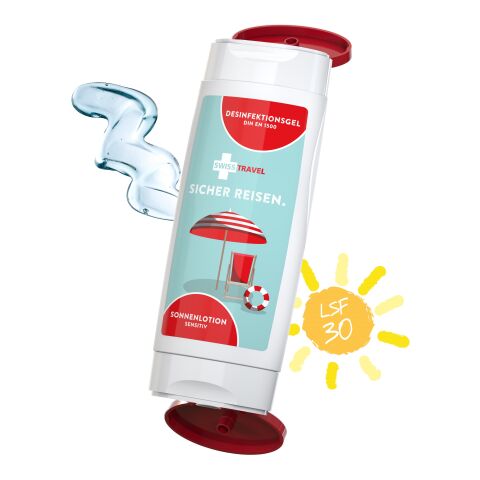 DuoPack Sonnenmilch LSF 30 (sensitiv) + Hände-Desinfektionsgel (DIN EN1500) (2 x 50 ml) ohne Werbeanbringung