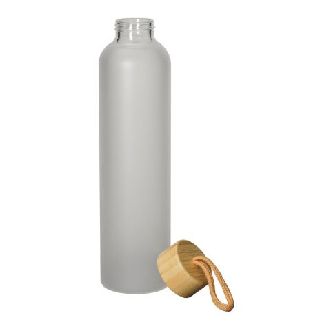 Glasflasche &quot;Bamboo&quot; 750 ml, Frosted grau | ohne Werbeanbringung | Nicht verfügbar | Nicht verfügbar