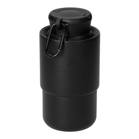 Edelstahlbecher mit Karabiner "Trail" schwarz | ohne Werbeanbringung | Nicht verfügbar | Nicht verfügbar