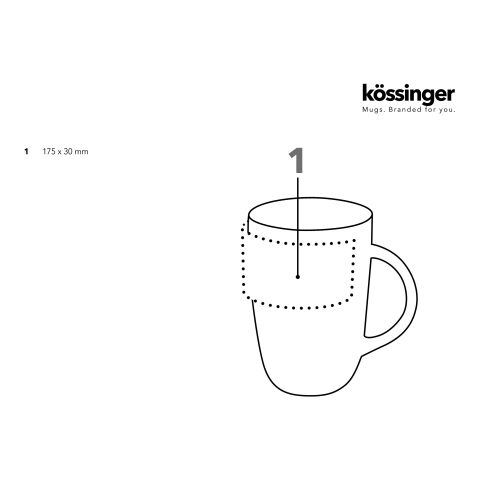 Kössinger Elektra Tasse weiß | ohne Werbeanbringung