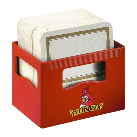 Bierdeckel-Ständer &quot;Bierkasten&quot; weiß | ohne Werbeanbringung | Nicht verfügbar | Nicht verfügbar