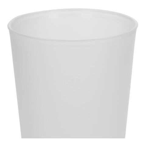 Trinkbecher &quot;Mehrweg&quot; 0,4 l transparent milchig | ohne Werbeanbringung | Nicht verfügbar | Nicht verfügbar