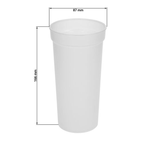 Trinkbecher &quot;Pfand&quot; 0,5 l transparent milchig | ohne Werbeanbringung | Nicht verfügbar | Nicht verfügbar