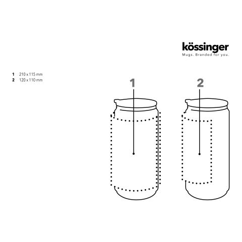 Kössinger King Can Vakuumthermodose steel | ohne Werbeanbringung
