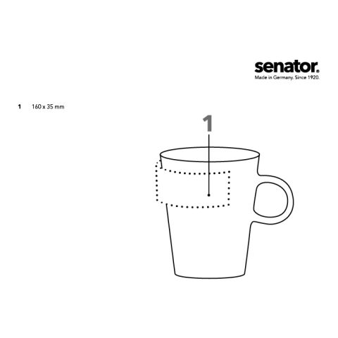 senator Charisma  Tasse weiß | ohne Werbeanbringung