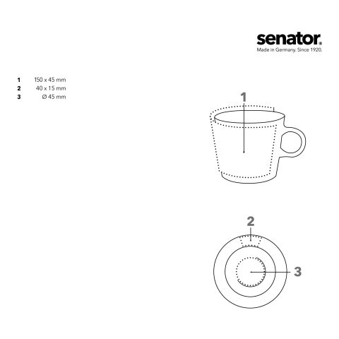 senator Fancy Espresso Tasse mit Untertasse weiß | ohne Werbeanbringung