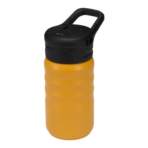 Knox 350 ml RCS Trinkflasche aus recyceltem, doppelwandigem Edelstahl mit Klappstrohhalm gelb