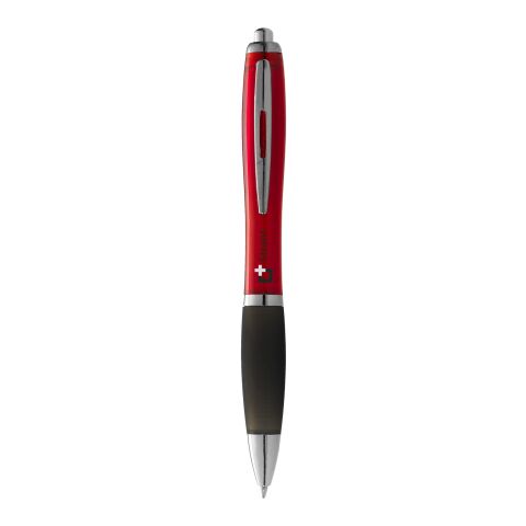 Nash Kugelschreiber farbig mit Softtouch Priority | rot-schwarz | Digitaldruck | Schaft gesamte Länge | 60 mm x 8 mm